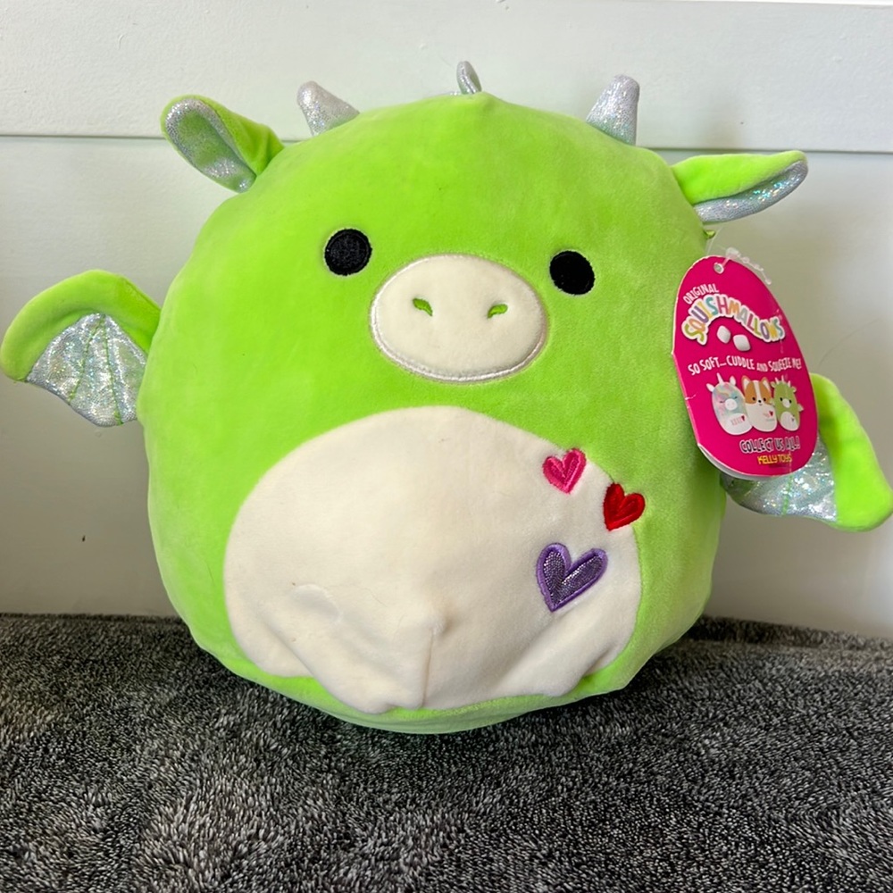 Desmond Green Dragon Squishmallow, 8 inch